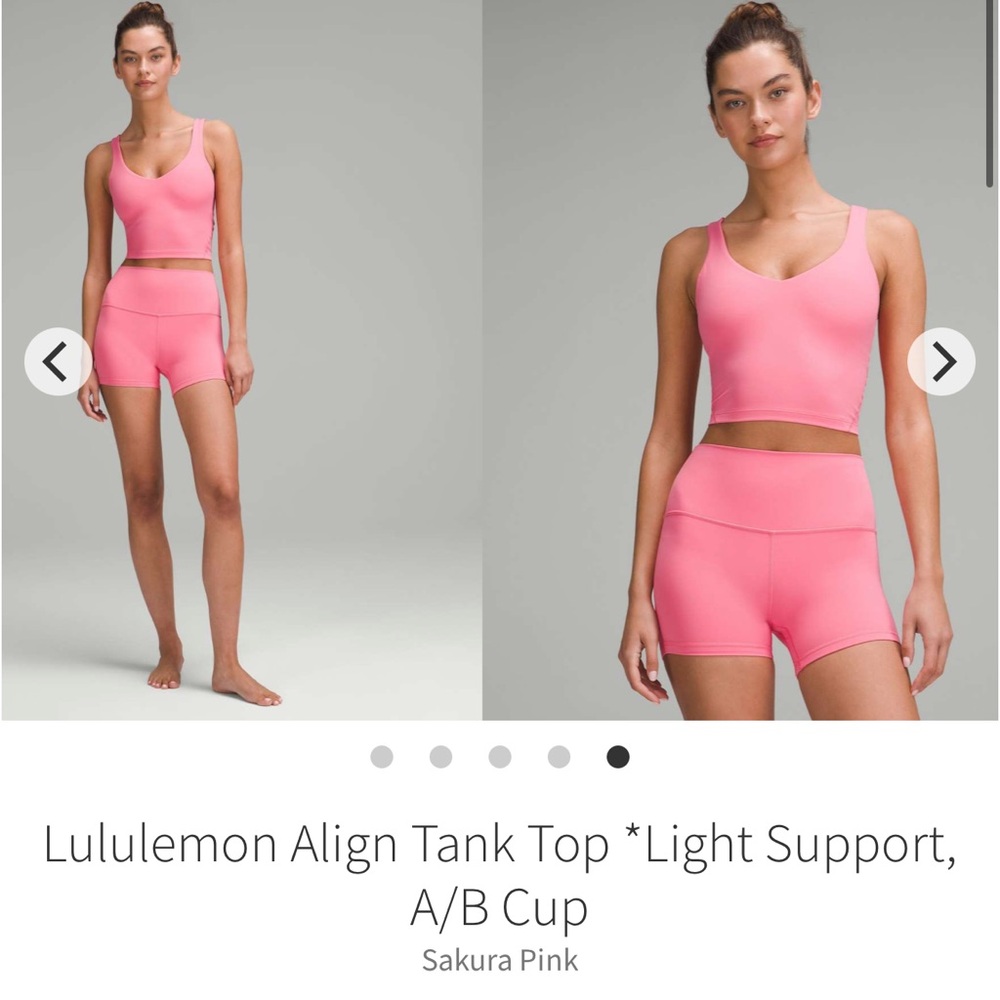 Lululemon Sakura Pink Align Tank Top
